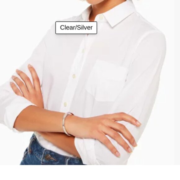 Kate Spade Ring It Up Silver Tone Hinged Bangle Bracelet NWT - Picture 3 of 3